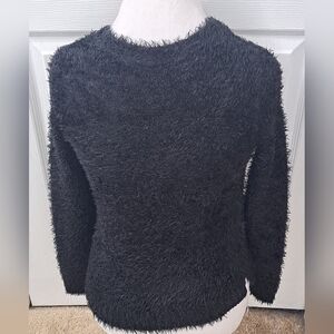 Cozy Black Eyelash Sweater